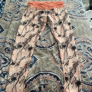 Mint lilac leggings with scrunch detail on waist